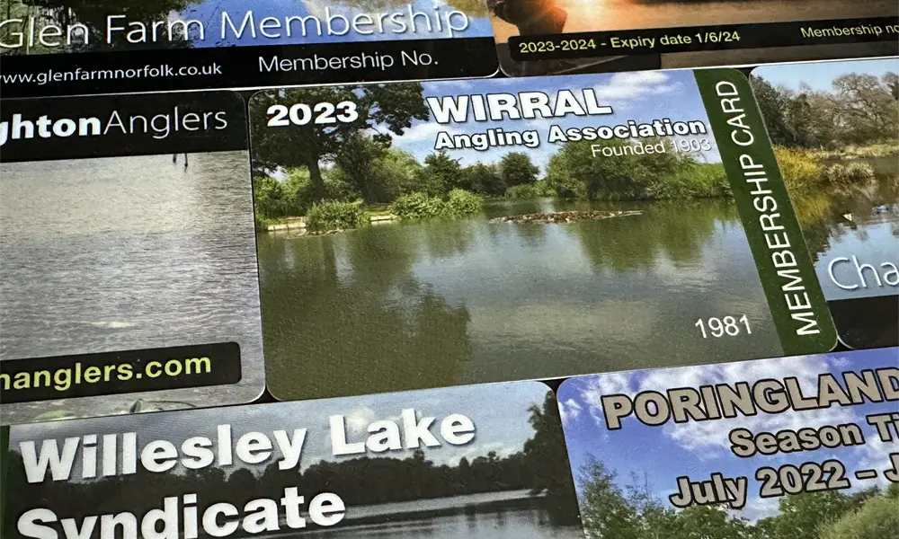 angling club membership cards