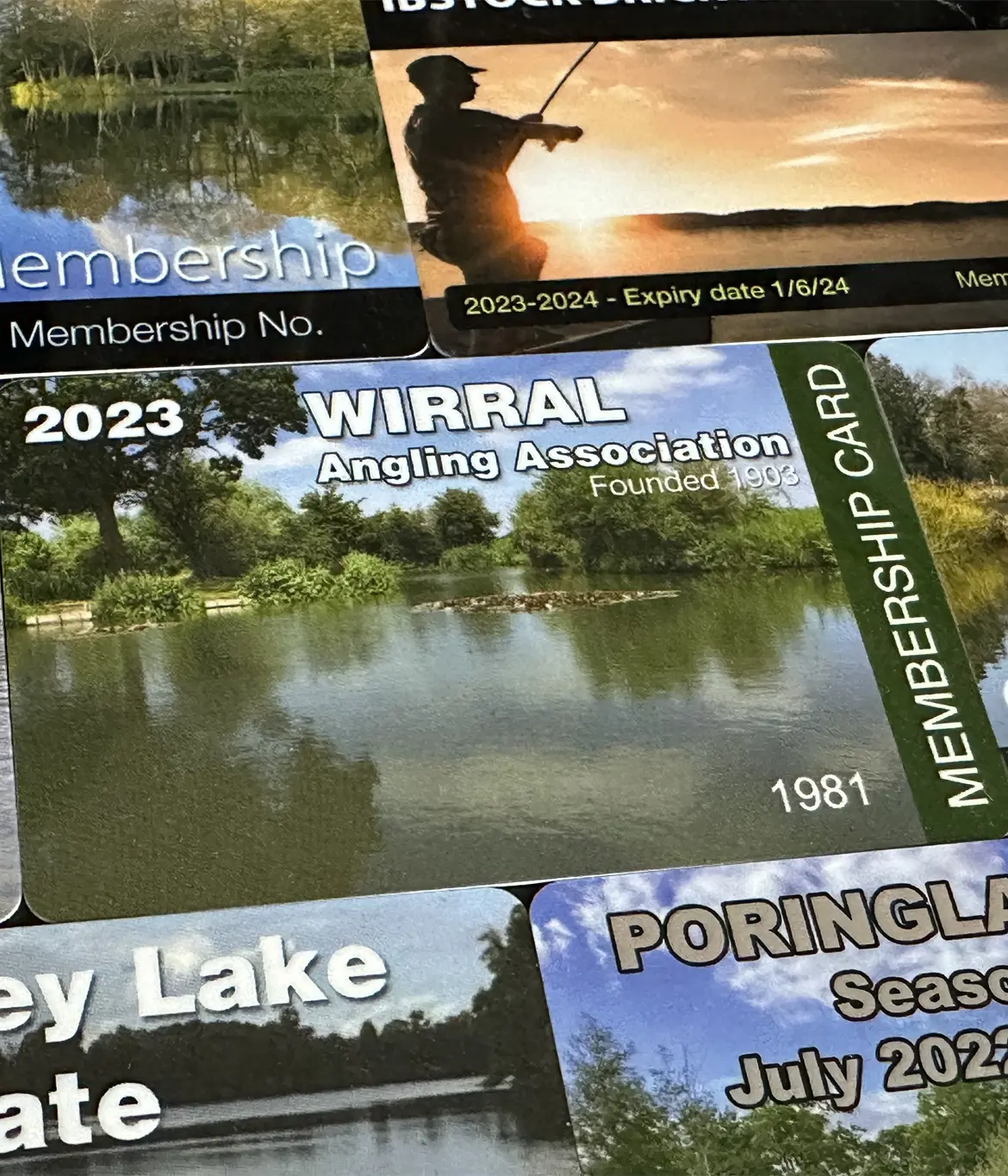 angling club membership cards printed