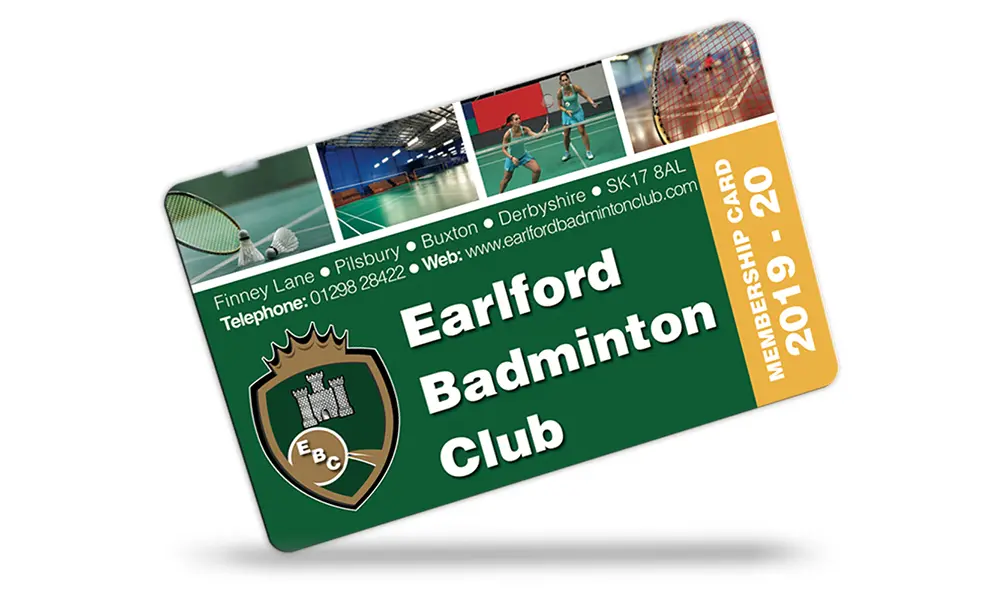 badminton club membership cards