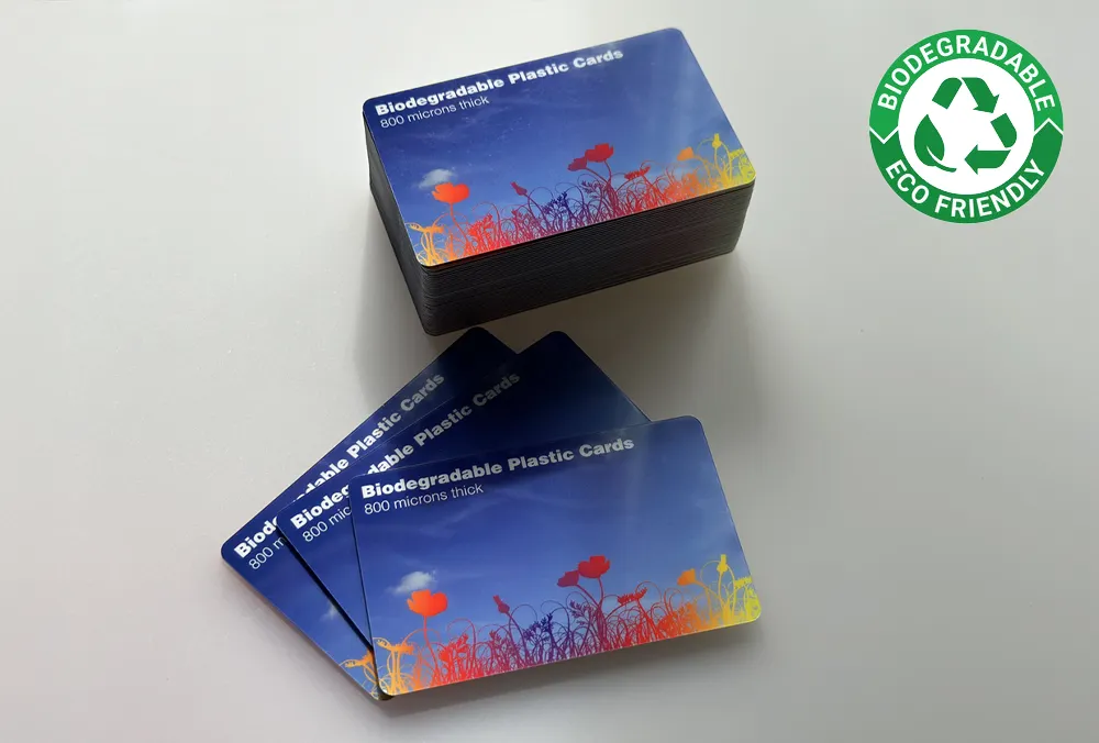 Biodegradable Plastic Cards printed