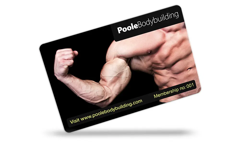 body building club membership cards