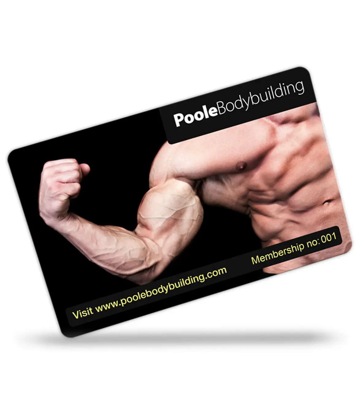 body building club membership cards printed