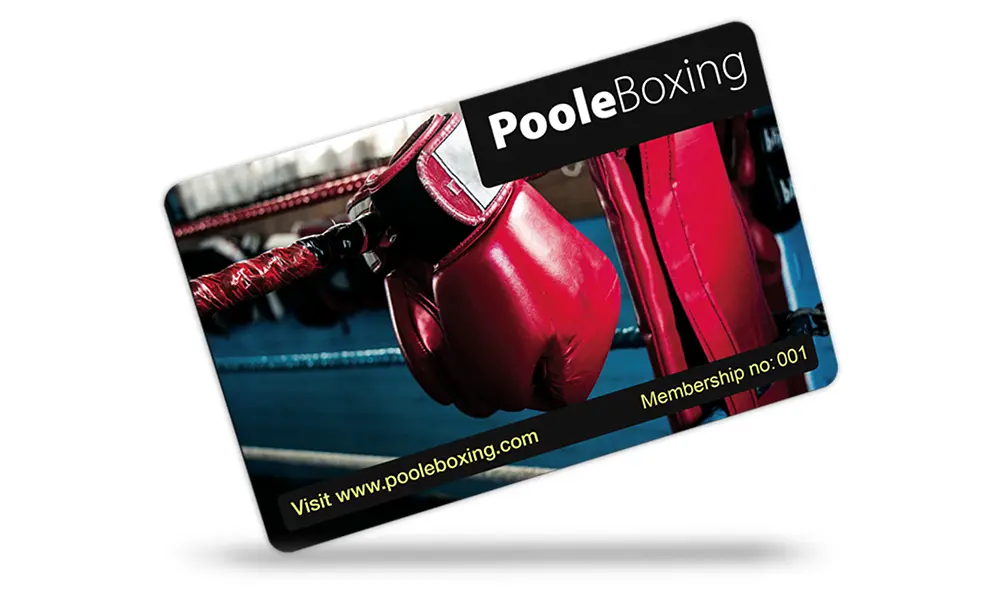 boxing club membership cards