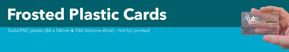 frosted - translucent plastic card artwork guide