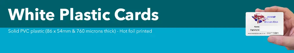 white plastic card artwork guide