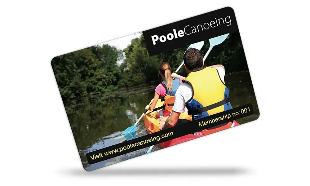 Canoeing club membership cards