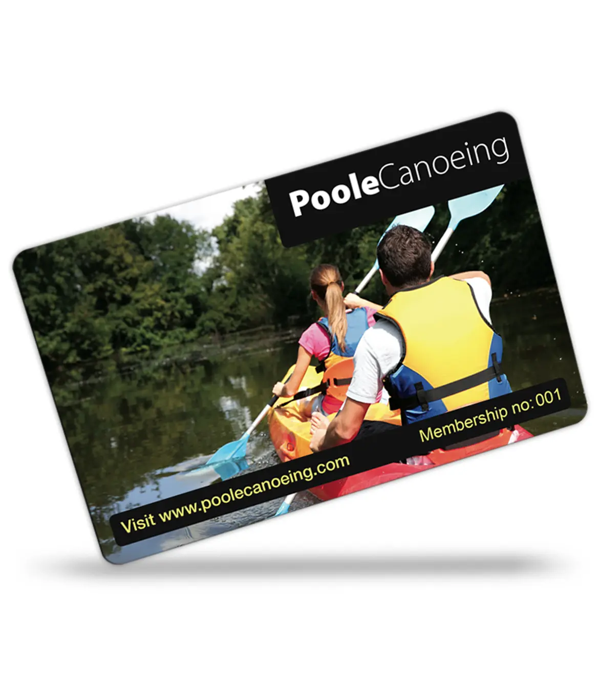 Canoeing club membership cards printed