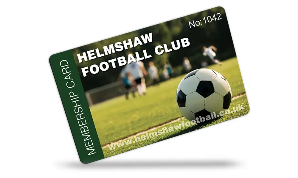 football club membership cards