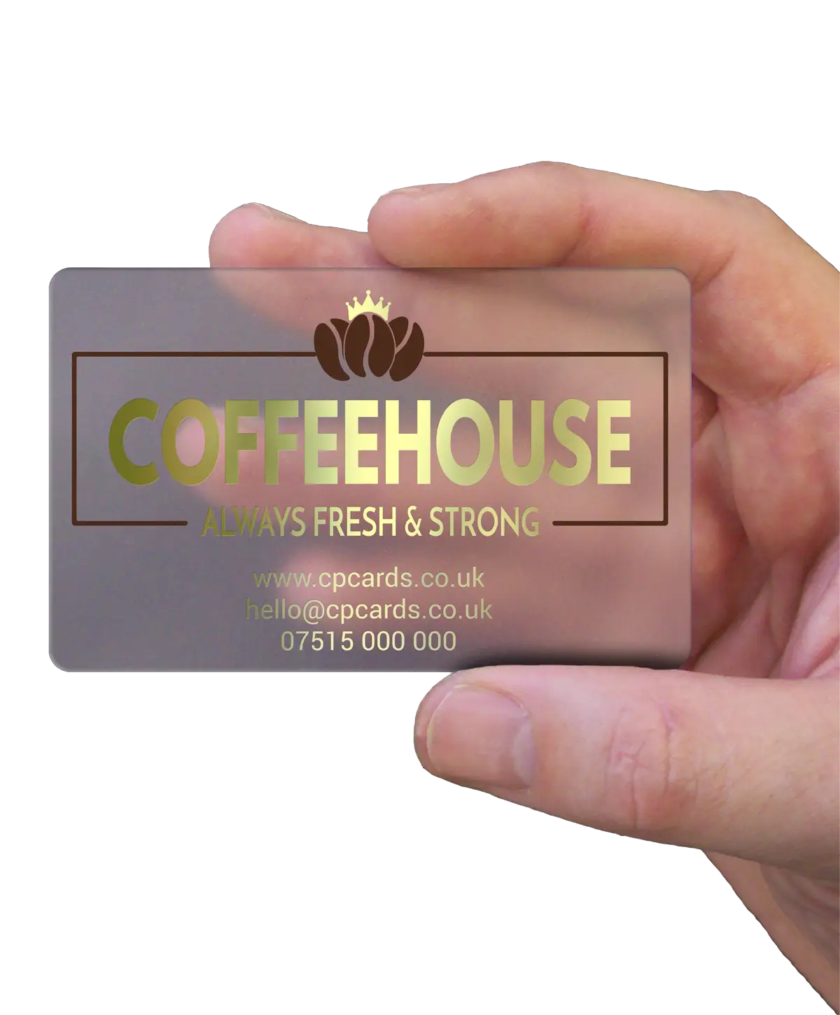 frosted translucent clear plastic business cards