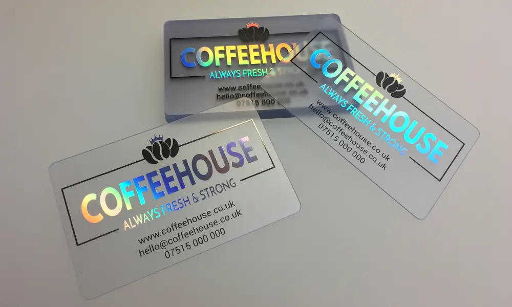 translucnt frosted plastic cards