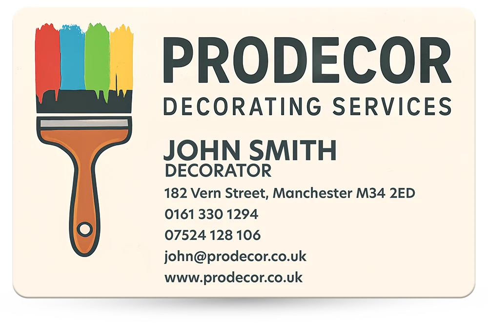 plastic business card example