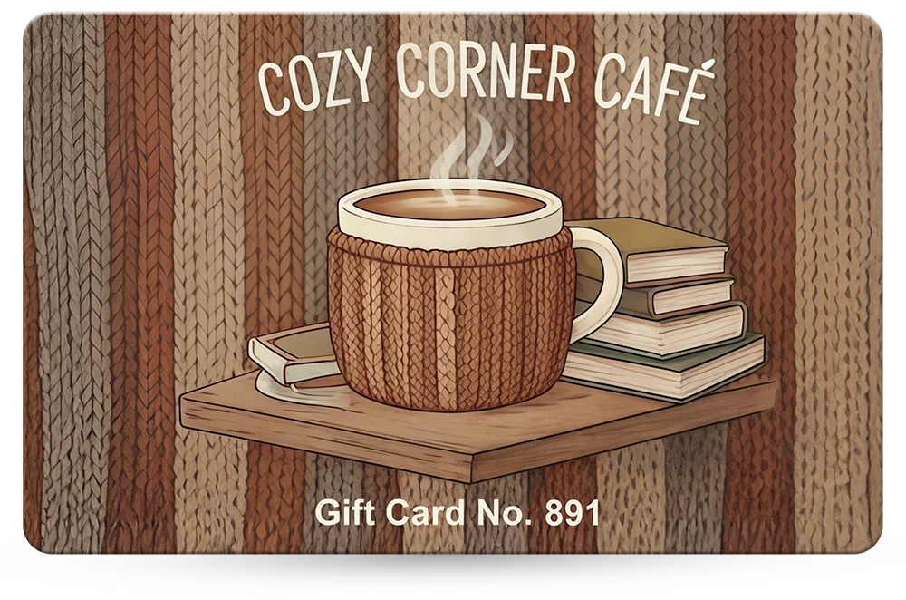 coffee shop gift card example