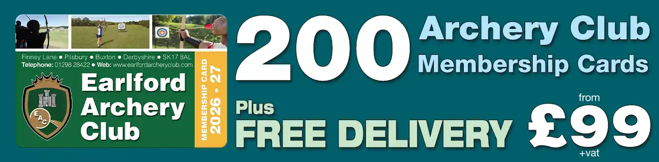 special offer on membership card printing for archery clubs