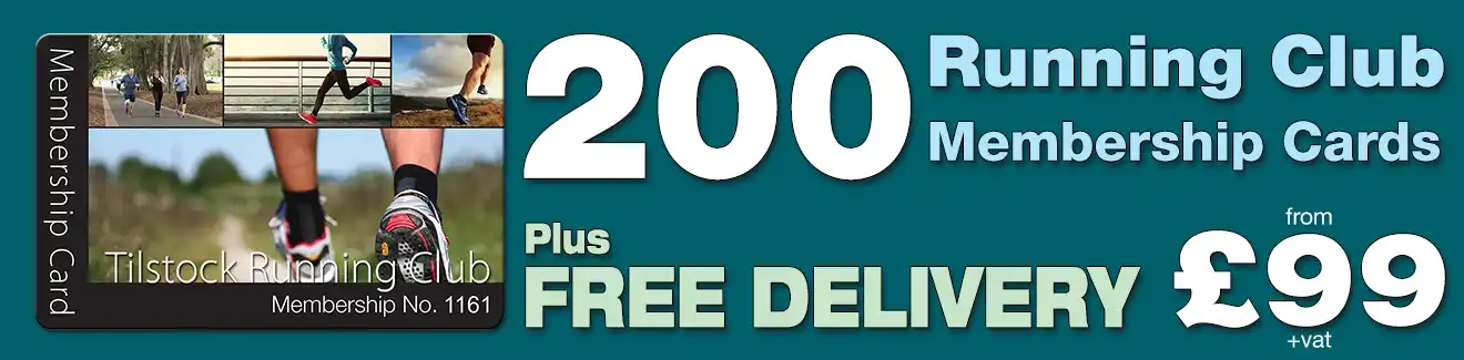 special offer on membership card printing for running clubs