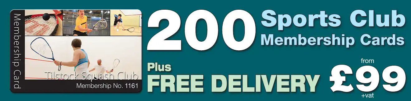 special offer on membership card printing for sports clubs