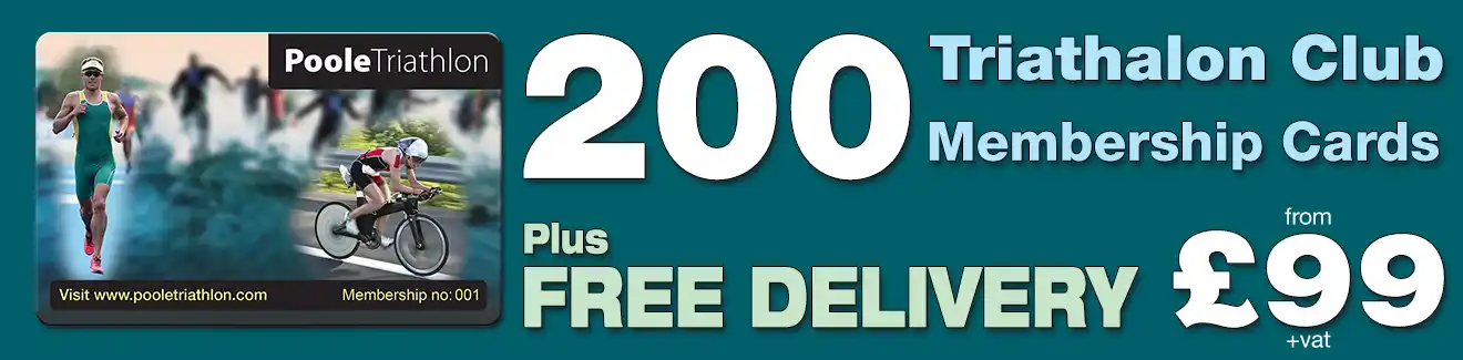 special offer on membership card printing for triathlon clubs