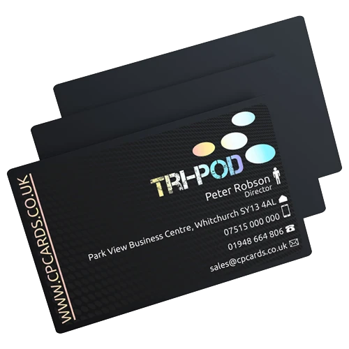 gloss black ink creates a watermark effect