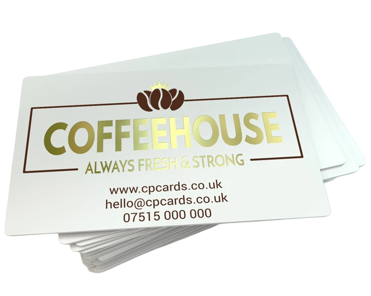 a whote plastic card