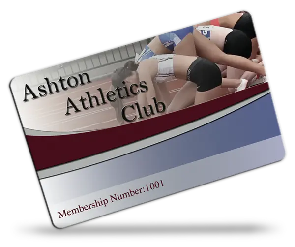 athletics club membership card examples