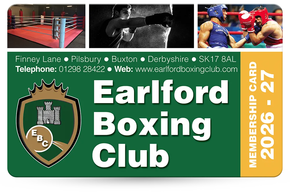 boxing club membership card examples