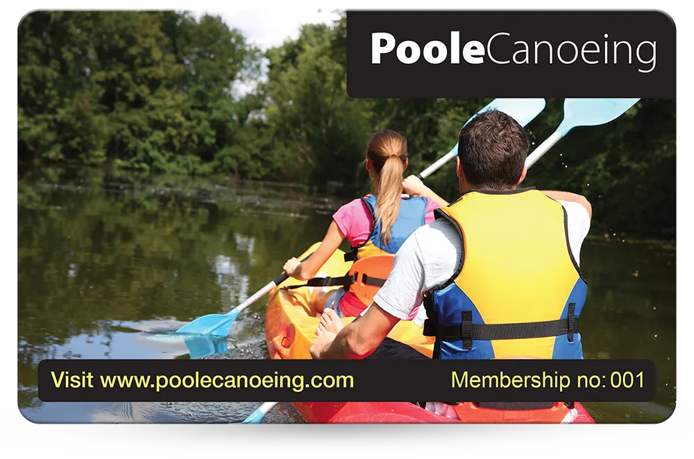 canoeing club membership card printing