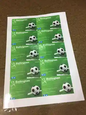 laminated membership cards