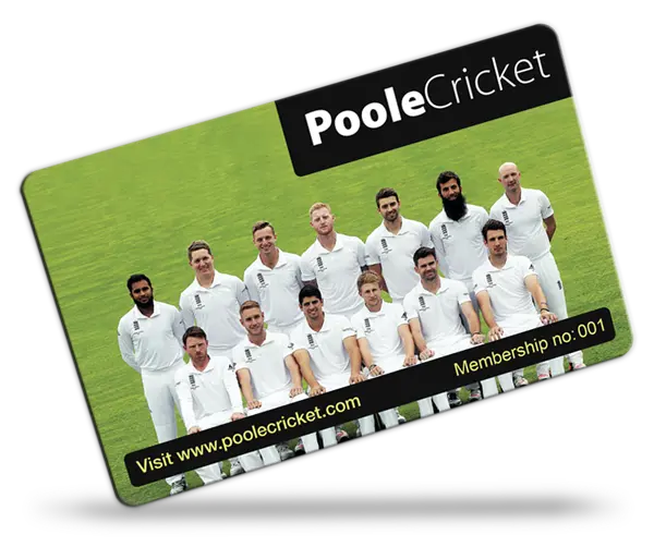 cricket club membership card examples