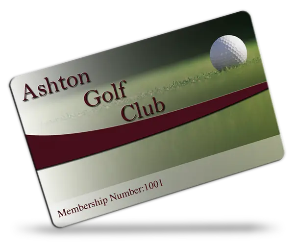 golf club membership card examples