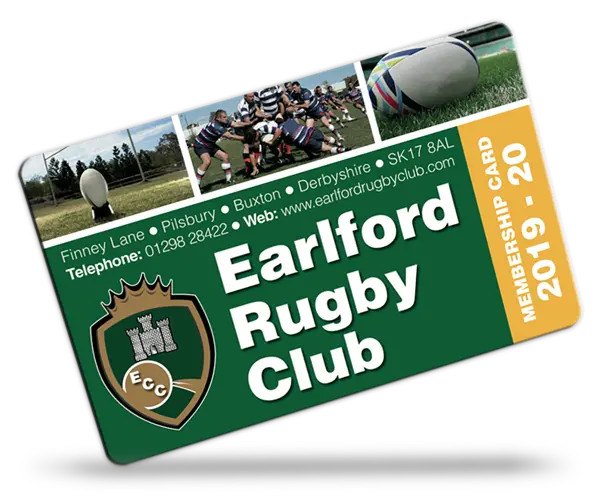 rugby club membership card examples