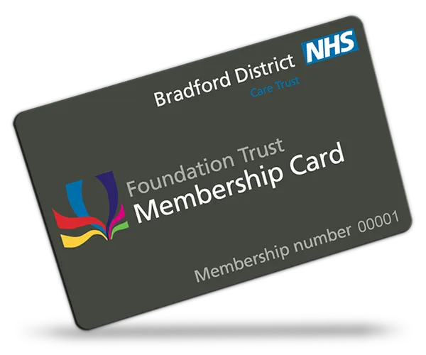 Bradford District NHS membership card