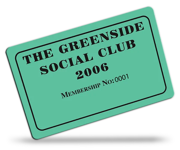 The Greenside Social Club membership card