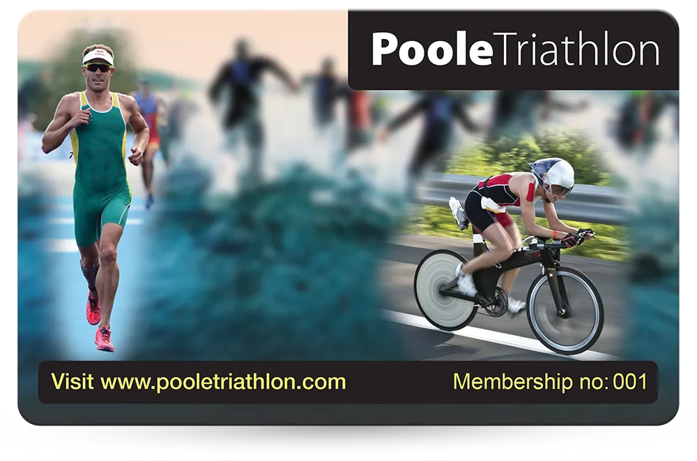 triathlon club membership card printing