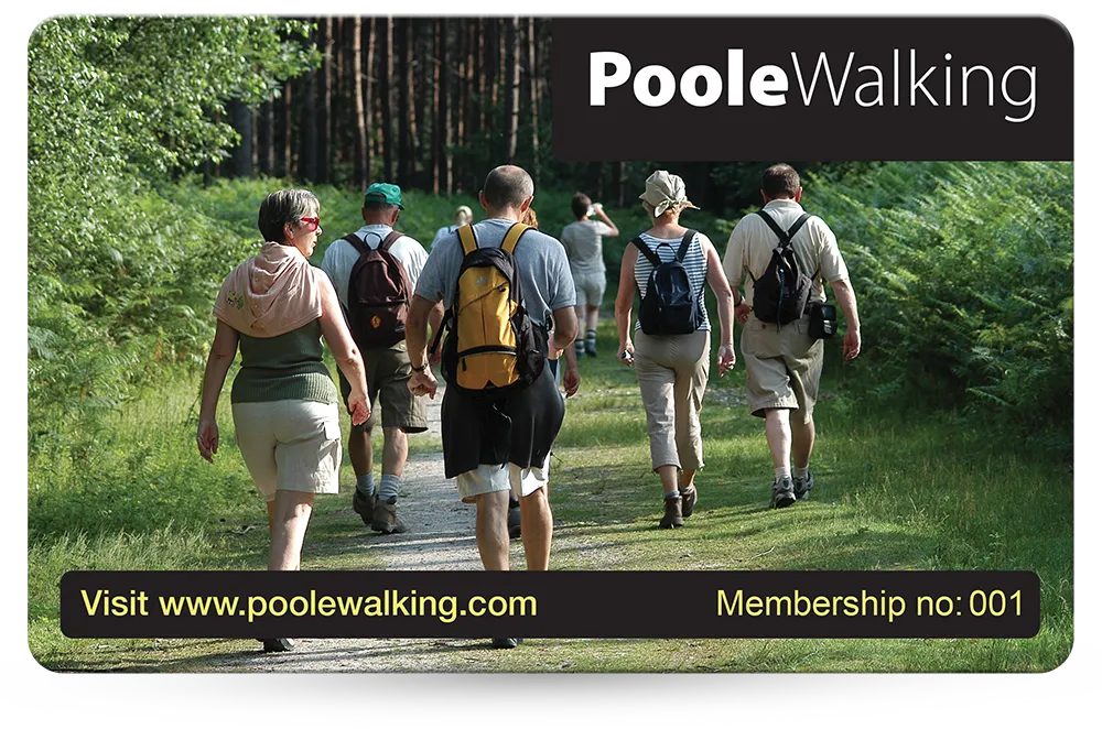 walking club membership card printing