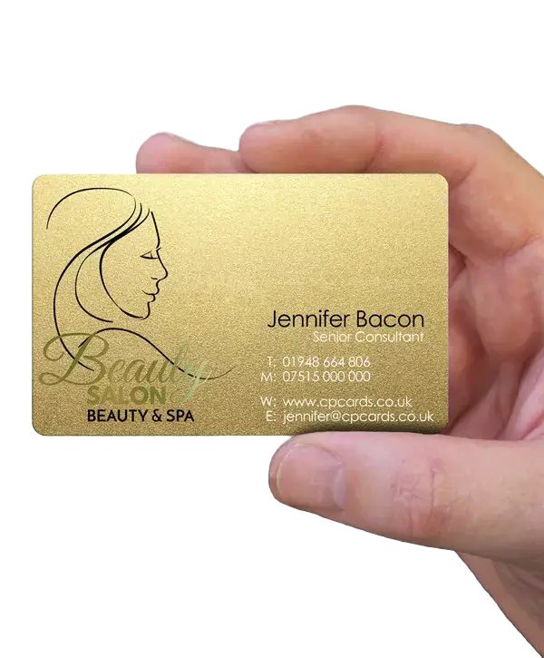 metallic plastic business cards