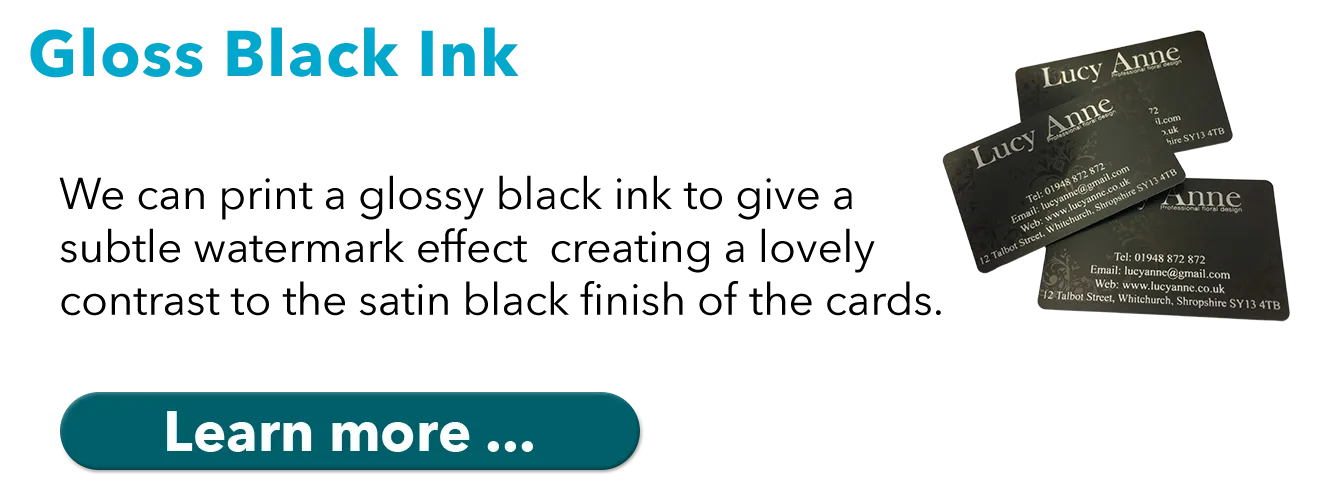 gloss black ink printed to create a watermark