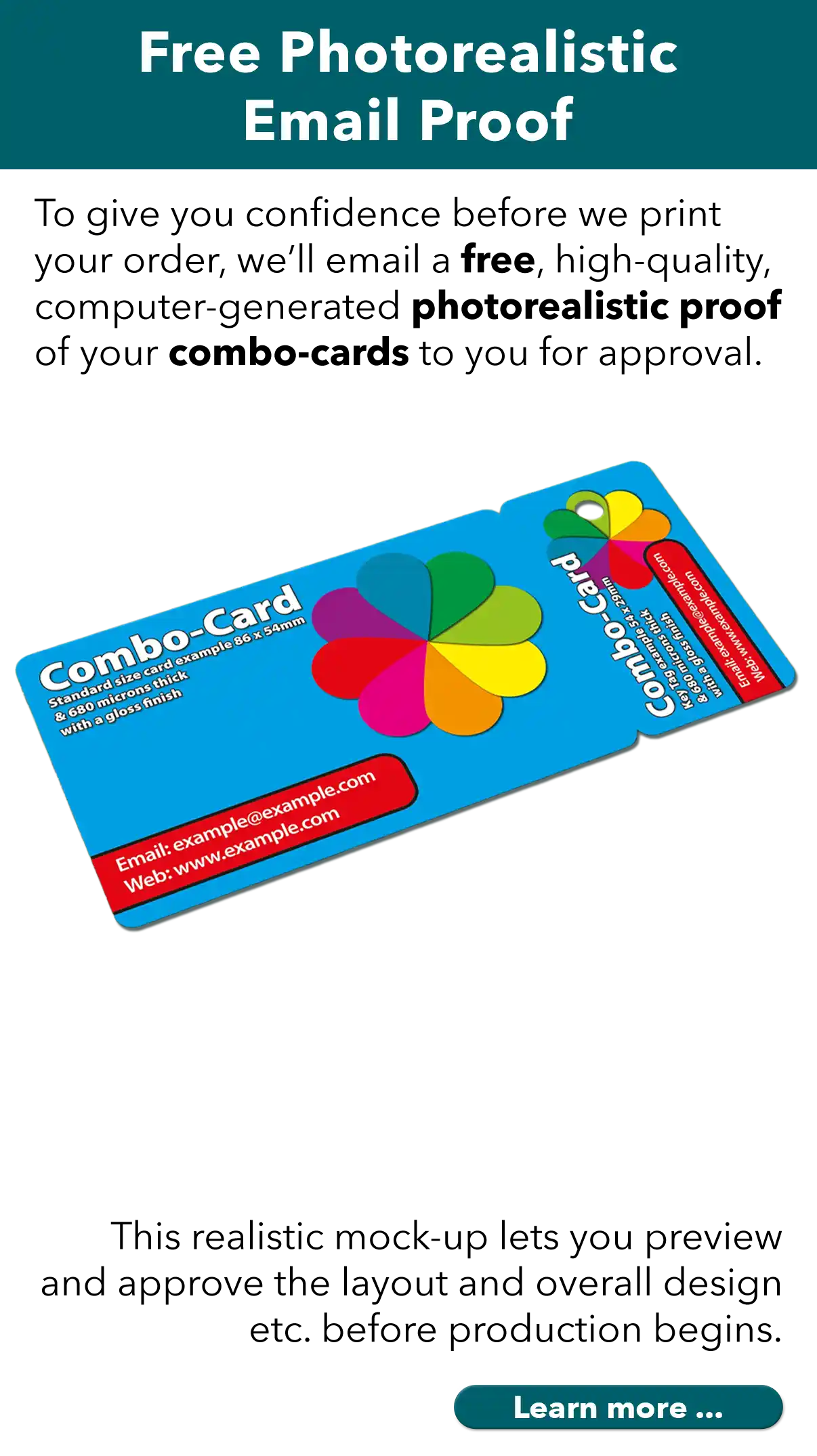 a photorealistic proof is emailed to you for approval