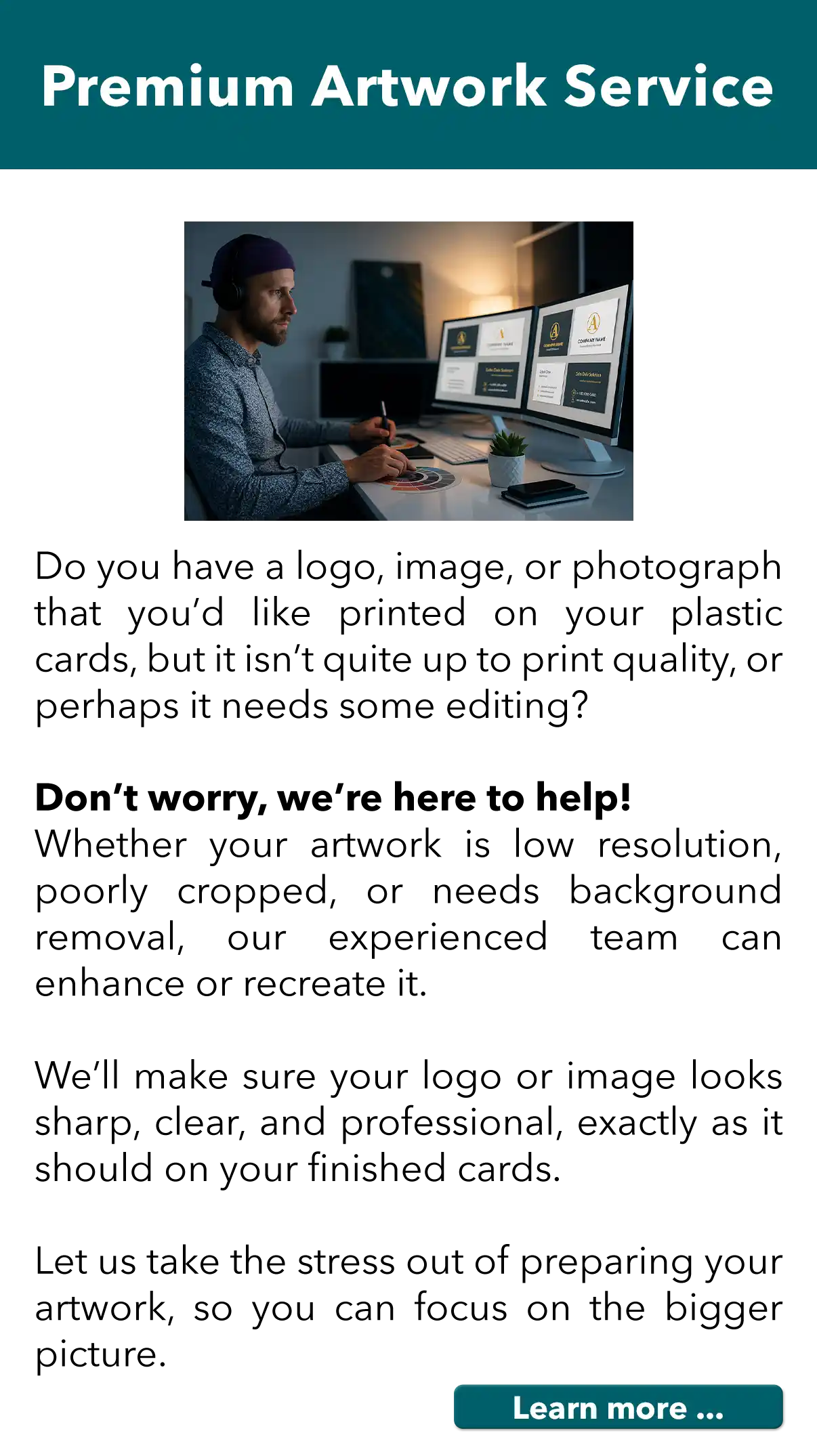 Premium artwork service