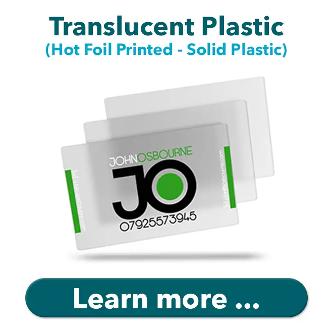 translucent plastic cards