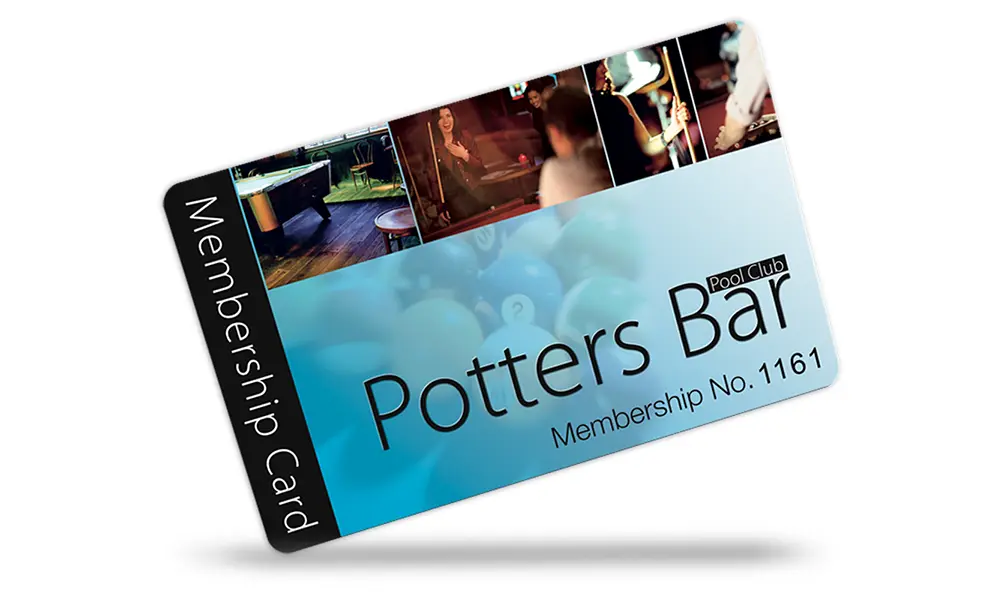snooker and pool club membership cards