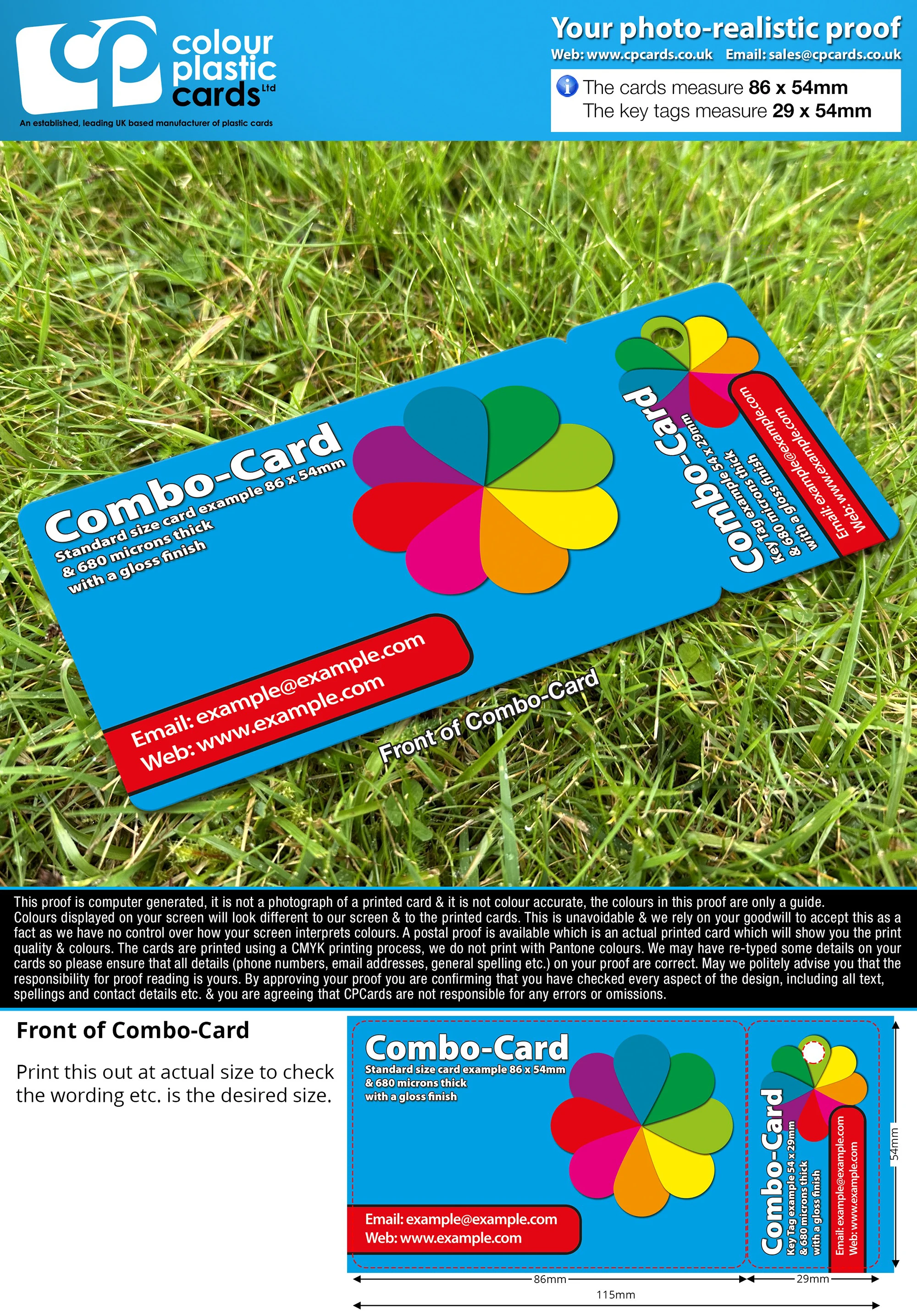combo card photorealistic email proof