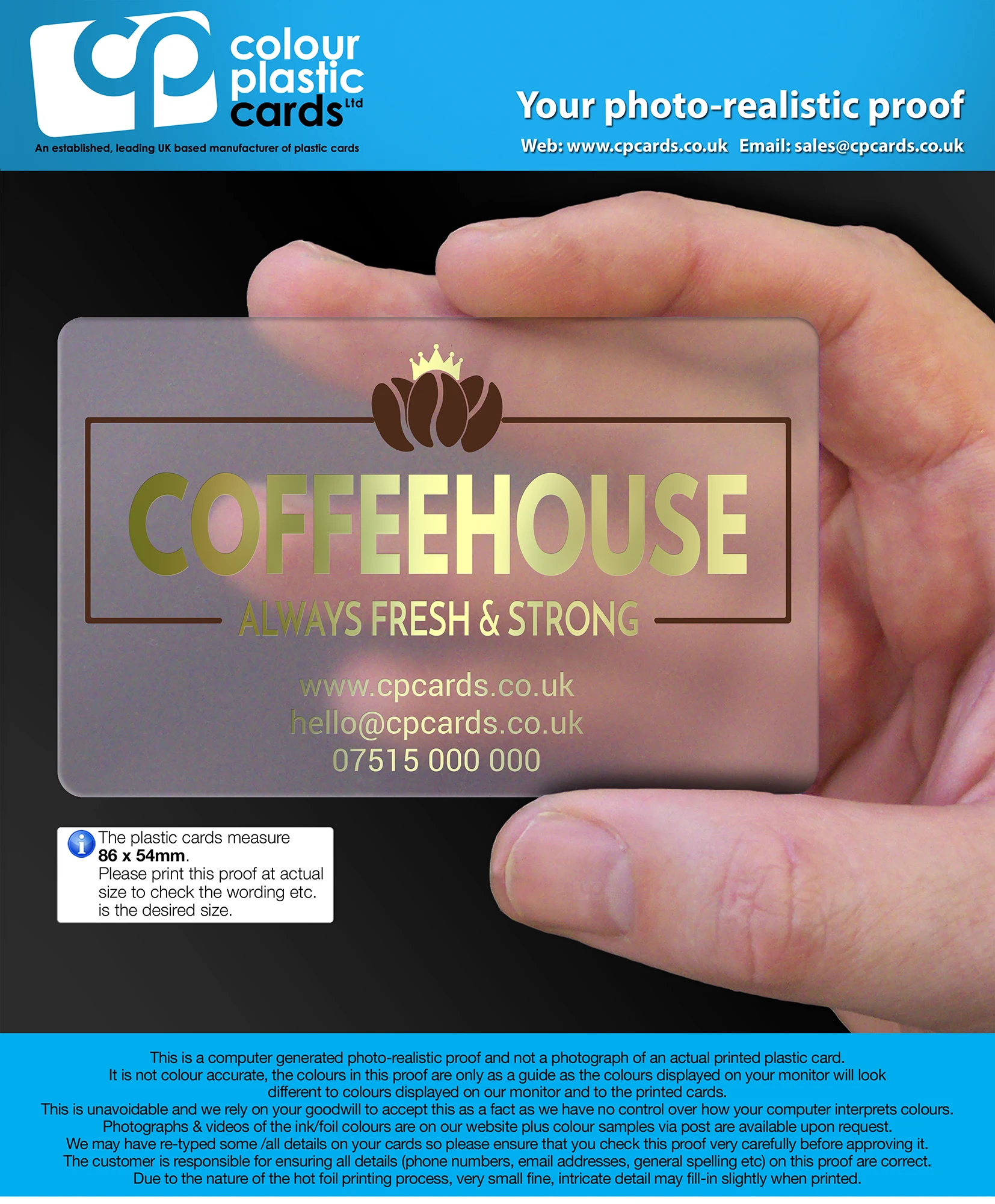 combo card photorealistic email proof
