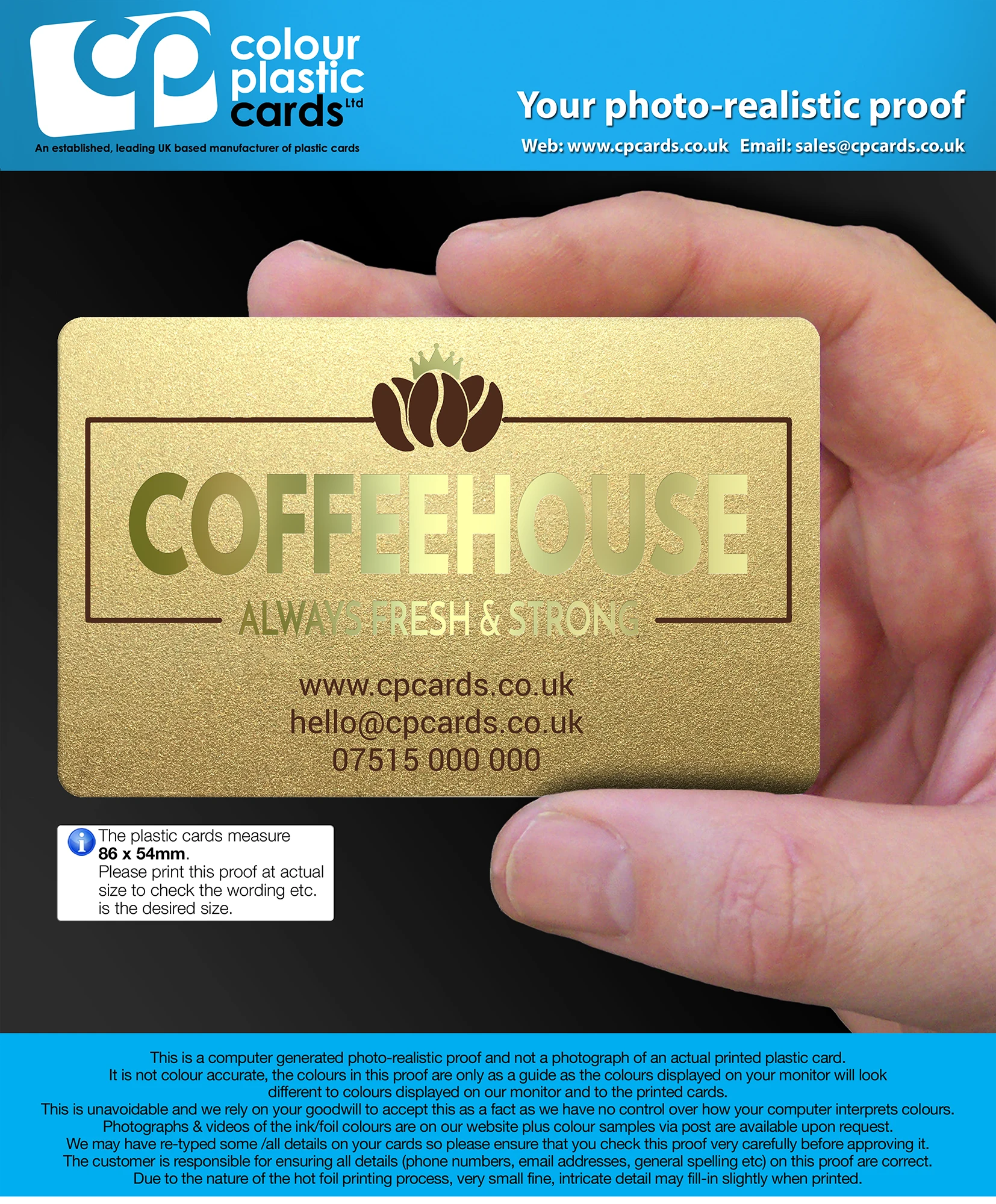 combo card photorealistic email proof