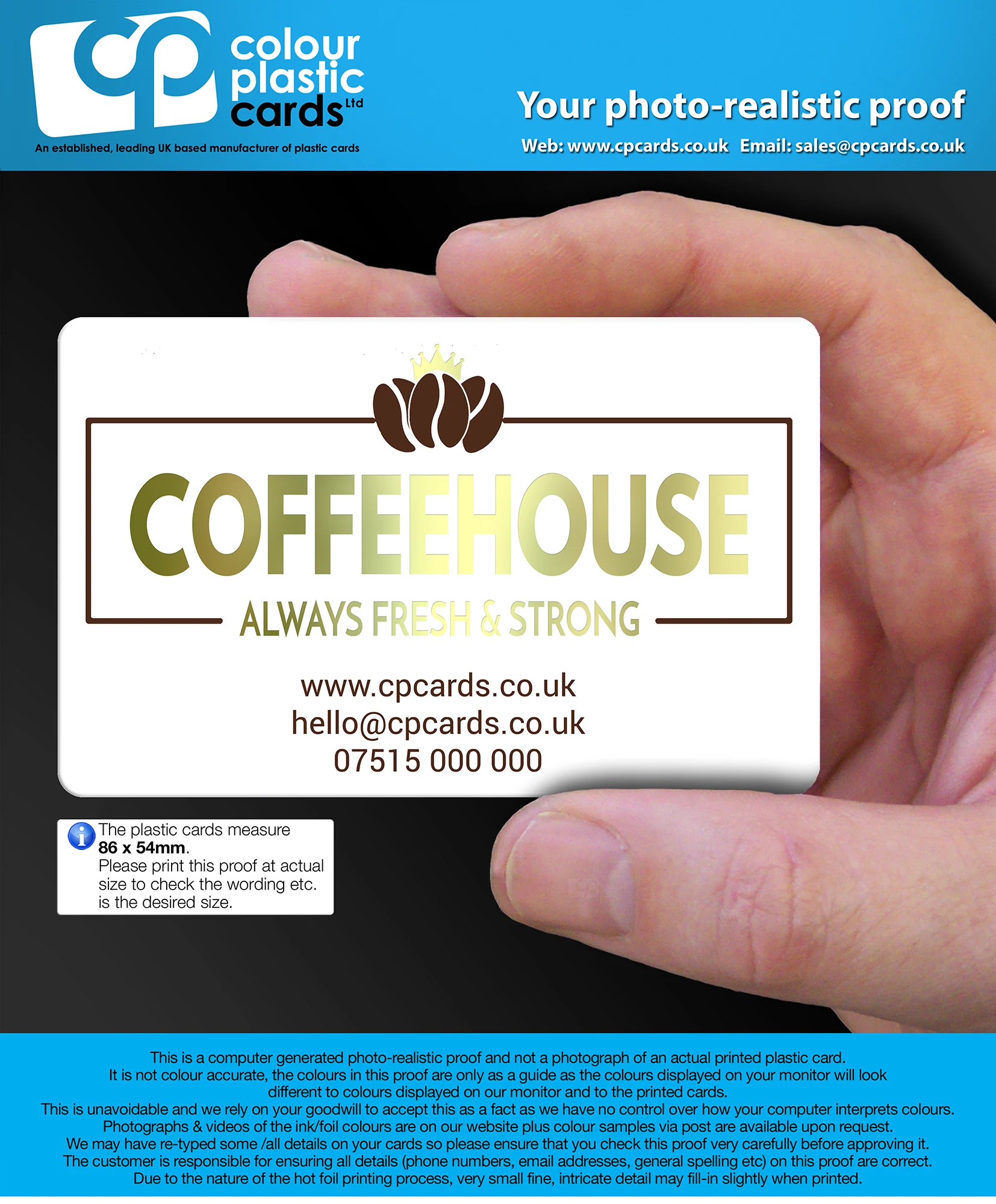 combo card photorealistic email proof