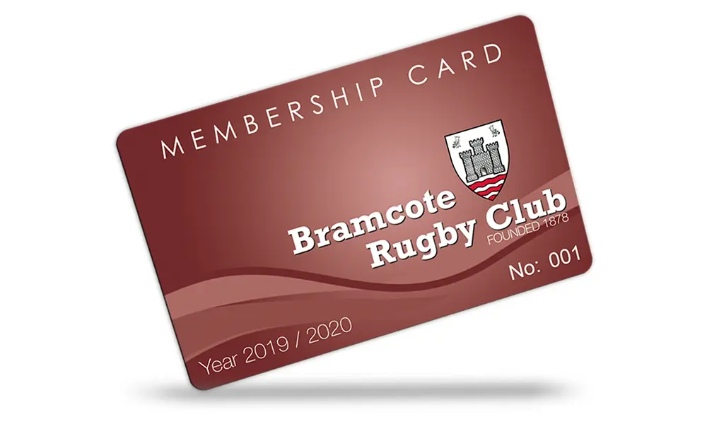 rugby club membership cards