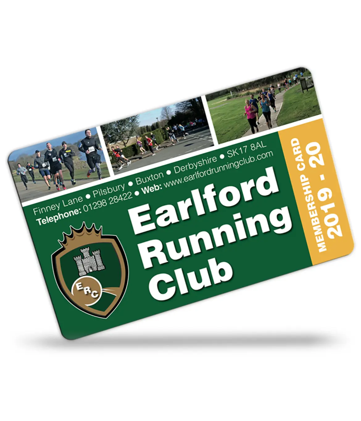 running club membership cards printed