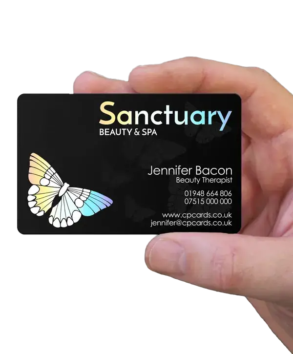 satin black plastic business cards