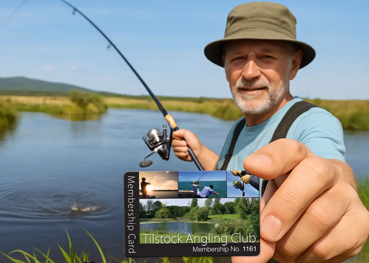 angling club membership card printing
