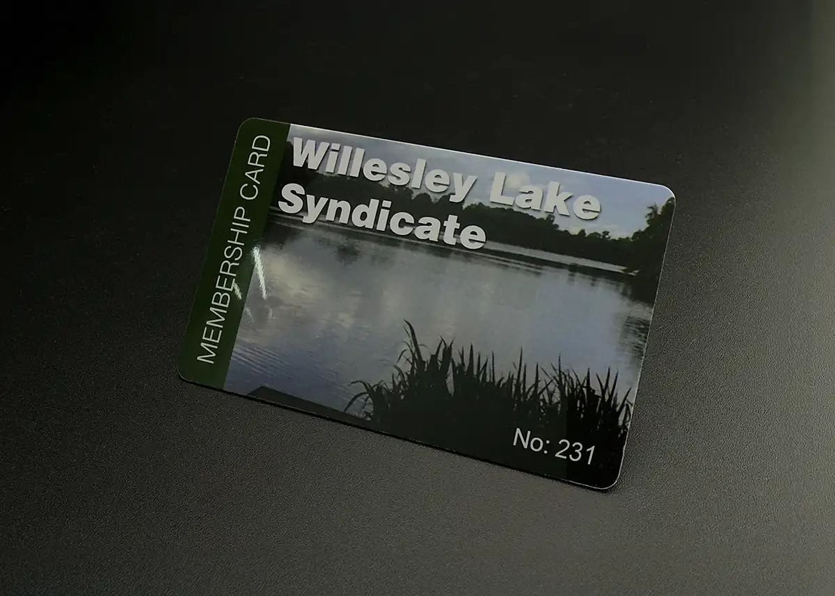angling club membership card printing