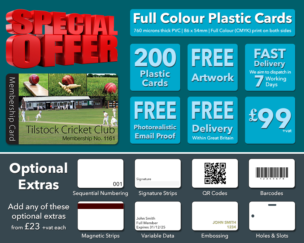 plastic cards special offer 200 cards