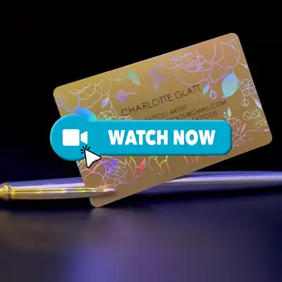 Charlotte Glatt - Metallic gold plastic card